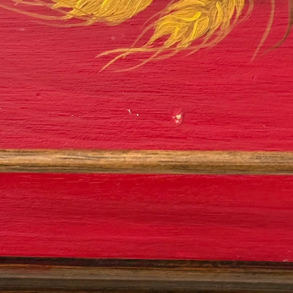 Small‎ Rustic Red Handpainted Eggs Kitchen Wall Decor Farmhouse French Country